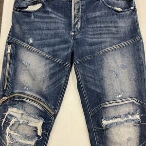 Men's Relaxed Fit Distressed Denim Jeans